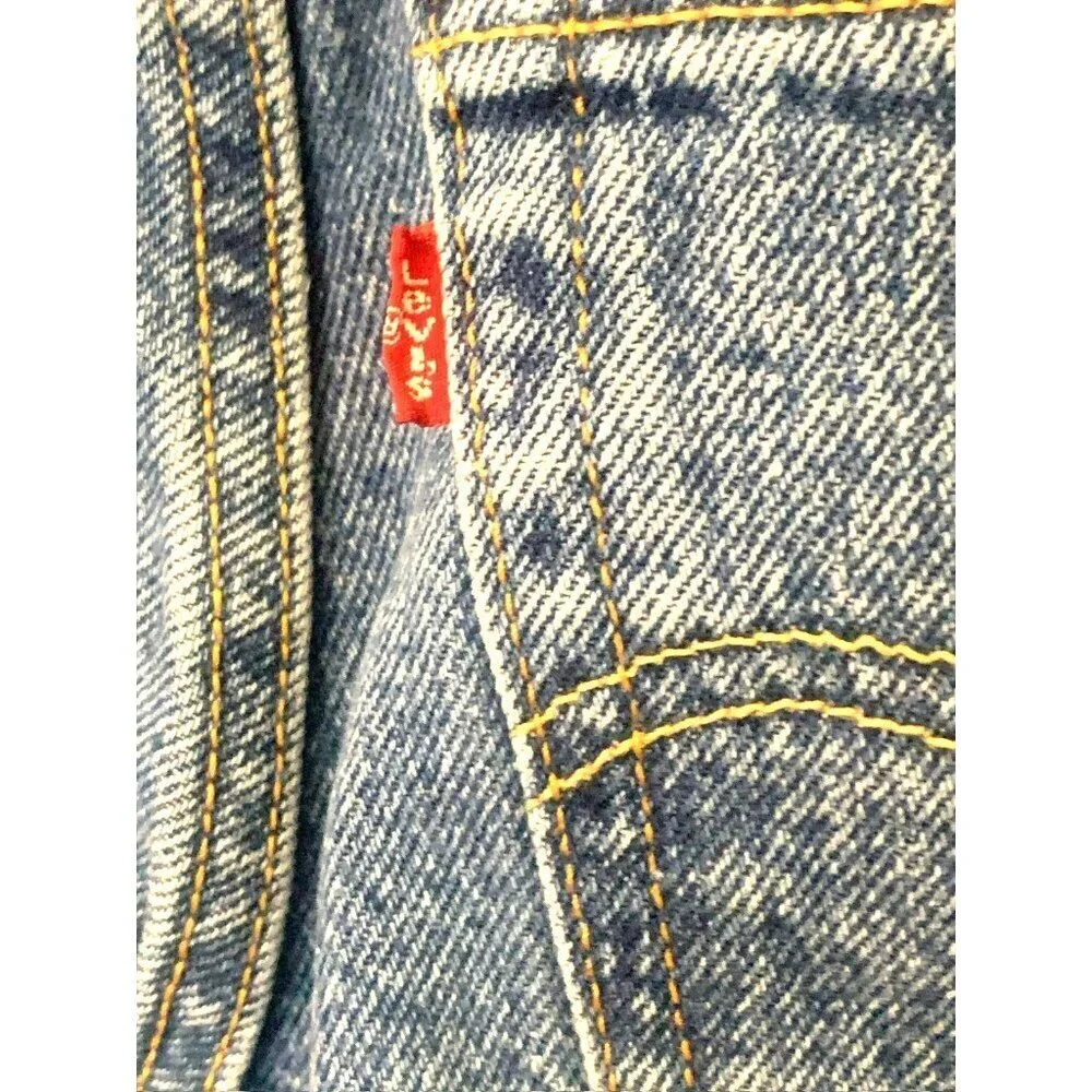 Levi's 550 Boys Relaxed Fit Regular Jeans Size 14 W27 L27 Blue Boot Leg Pockets
